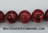 CSE167 15.5 inches 20mm round dyed natural sea sediment jasper beads