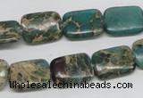 CSE5015 15.5 inches 12*16mm rectangle natural sea sediment jasper beads