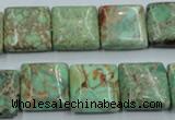 CSE68 15.5 inches 16*16mm square dyed natural sea sediment jasper beads