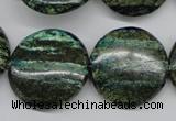 CSG21 15.5 inches 30mm flat round long spar gemstone beads wholesale