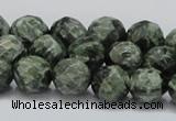 CSH08 15.5 inches 12mm faceted round natural seraphinite beads