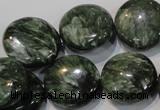 CSH126 15.5 inches 20mm flat round natural seraphinite gemstone beads