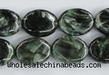 CSH14 15.5 inches 13*18mm oval natural seraphinite beads wholesale