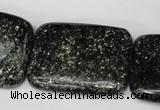 CSI119 15.5 inches 30*40mm rectangle silver scale stone beads