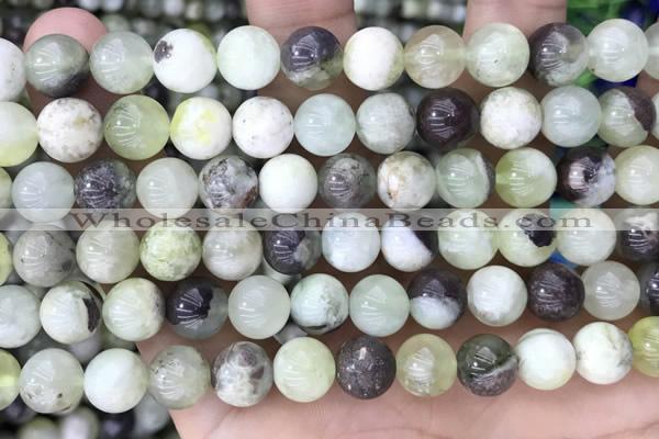 CSJ302 15.5 inches 8mm round serpentine new jade beads wholesale