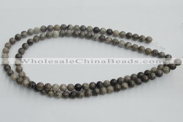 CSL01 15.5 inches 8mm round silver leaf jasper beads wholesale