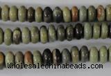 CSL108 15.5 inches 4*8mm rondelle silver leaf jasper beads wholesale