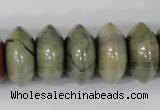 CSL110 15.5 inches 10*20mm rondelle silver leaf jasper beads wholesale