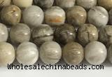 CSL150 15.5 inches 4mm round 

sliver leaf jasper beads wholesale