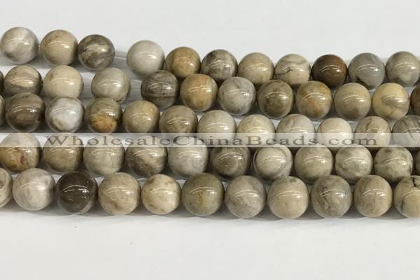 CSL154 15.5 inches 12mm round 

sliver leaf jasper beads wholesale