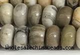 CSL163 15.5 inches 5*8mm rondelle 

sliver leaf jasper beads wholesale