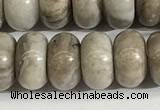 CSL164 15.5 inches 6*10mm 

rondelle sliver leaf jasper beads wholesale