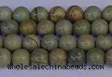 CSL200 15.5 inches 4mm round silver leaf jasper beads wholesale