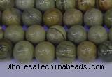 CSL201 15.5 inches 6mm round silver leaf jasper beads wholesale