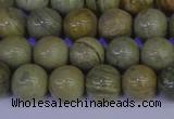 CSL202 15.5 inches 8mm round silver leaf jasper beads wholesale