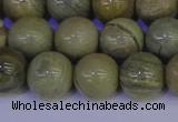 CSL204 15.5 inches 12mm round silver leaf jasper beads wholesale