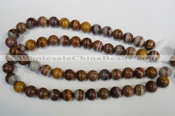 CSL84 15.5 inches 14mm round silver leaf jasper beads wholesale