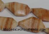 CSL85 15.5 inches 17*32mm freefrom silver leaf jasper beads wholesale