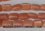 CSM18 15.5 inches 8*12mm rectangle salmon stone beads wholesale