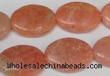 CSM37 15.5 inches 18*24mm oval salmon stone beads wholesale