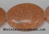 CSM40 15.5 inches 30*40mm oval salmon stone beads wholesale