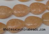 CSM45 15.5 inches 13*18mm flat teardrop salmon stone beads wholesale