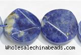 CSO03 15.5 inches 15mm faceted coin A grade sodalite beads