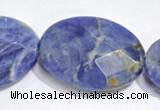 CSO25 15.5 inches A grade 8*12mm faceted oval sodalite beads