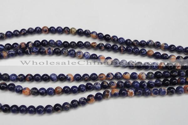 CSO261 15.5 inche 6mm round red sodalite gemstone beads wholesale