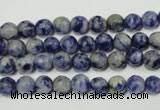 CSO301 15.5 inches 6mm faceted round Brazilian sodalite beads