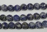 CSO302 15.5 inches 8mm faceted round Brazilian sodalite beads