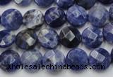 CSO37 15.5 inches 10mm faceted coin sodalite gemstone beads