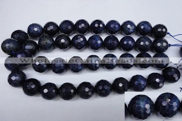 CSO418 15.5 inches 20mm faceted round dyed sodalite gemstone beads