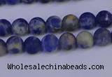 CSO520 15.5 inches 4mm round matte orange sodalite beads wholesale