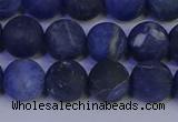 CSO544 15.5 inches 12mm round matte sodalite beads wholesale