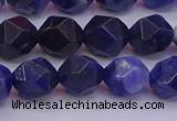 CSO553 15.5 inches 10mm faceted nuggets sodalite gemstone beads