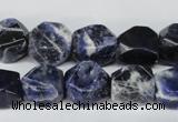 CSO56 15.5 inches 10*14mm faceted nuggets sodalite gemstone beads