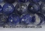 CSO562 15.5 inches 12mm faceted round sodalite gemstone beads