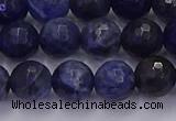 CSO603 15.5 inches 10mm faceted round sodalite gemstone beads