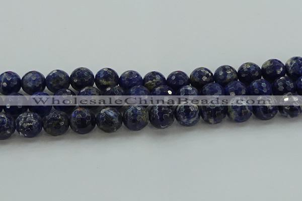 CSO645 15.5 inches 12mm faceted round sodalite gemstone beads