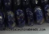 CSO666 15.5 inches 9*16mm faceted rondelle sodalite gemstone beads