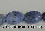 CSO67 15.5 inches 10*14mm faceted oval sodalite gemstone beads wholesale