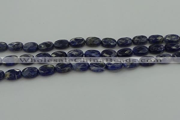 CSO716 15.5 inches 10*14mm faceted oval sodalite gemstone beads