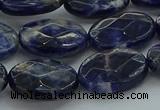 CSO718 15.5 inches 13*18mm faceted oval sodalite gemstone beads