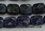 CSO725 15.5 inches 10*10mm faceted square sodalite gemstone beads