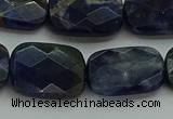 CSO739 15.5 inches 15*20mm faceted rectangle sodalite gemstone beads