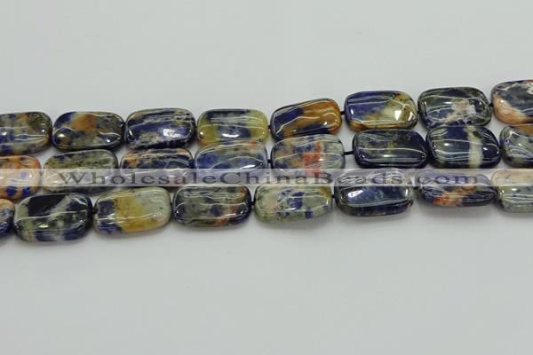 CSO793 15.5 inches 18*25mm rectangle orange sodalite beads