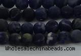 CSO811 15.5 inches 6mm round matte sodalite gemstone beads