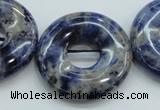 CSO82 15.5 inches 30mm donut sodalite gemstone beads wholesale