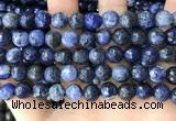 CSO848 15 inches 10mm faceted round sodalite beads wholesale